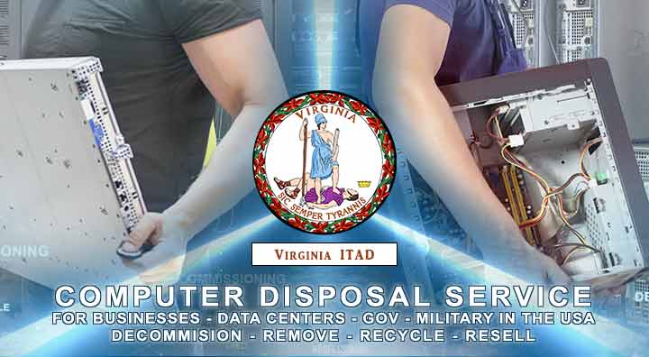 Data Center ITAD Businesses IT Decommissioning Virginia USA.